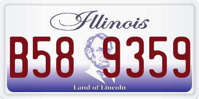 IL license plate B589359