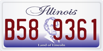 IL license plate B589361