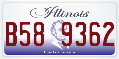 IL license plate B589362