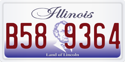 IL license plate B589364