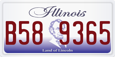 IL license plate B589365
