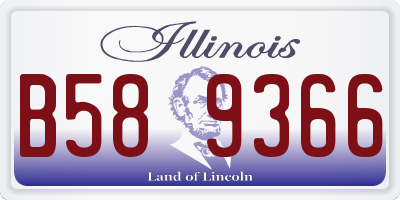 IL license plate B589366
