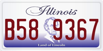IL license plate B589367