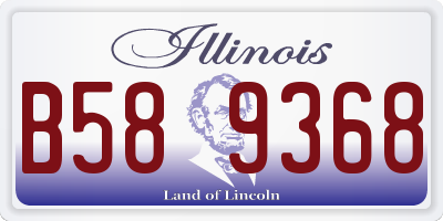 IL license plate B589368