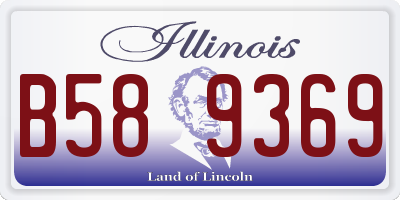 IL license plate B589369