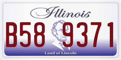 IL license plate B589371