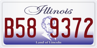 IL license plate B589372