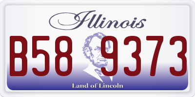 IL license plate B589373