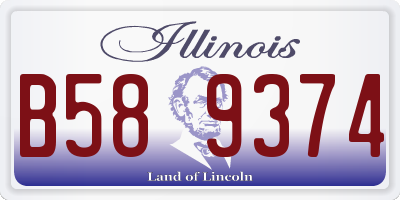 IL license plate B589374