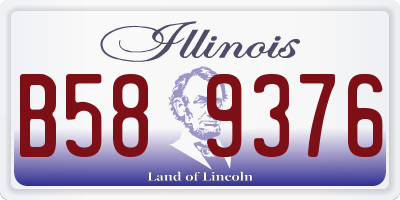 IL license plate B589376