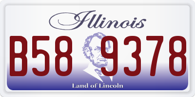 IL license plate B589378