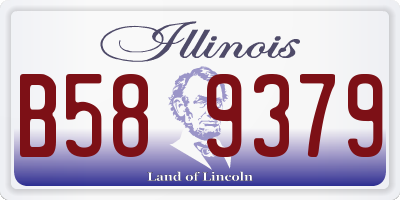 IL license plate B589379