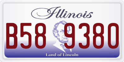 IL license plate B589380