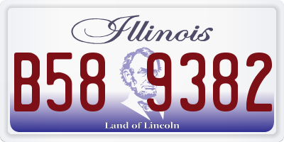 IL license plate B589382