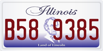 IL license plate B589385