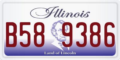 IL license plate B589386