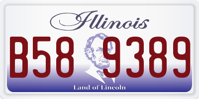 IL license plate B589389