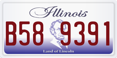 IL license plate B589391