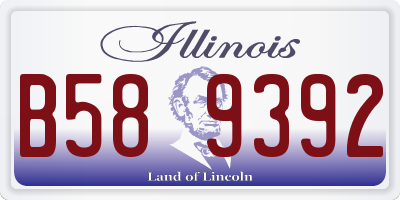 IL license plate B589392