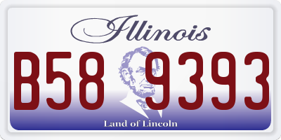 IL license plate B589393