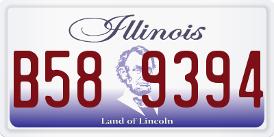 IL license plate B589394