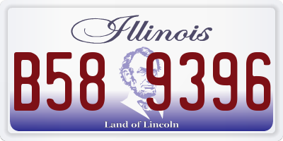 IL license plate B589396