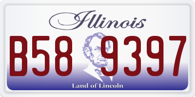 IL license plate B589397