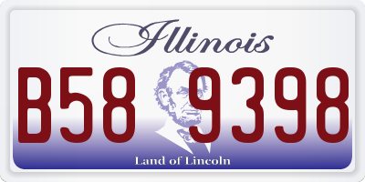 IL license plate B589398