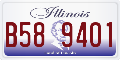 IL license plate B589401