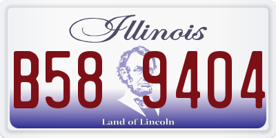 IL license plate B589404