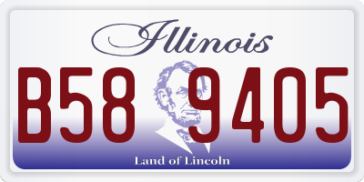 IL license plate B589405