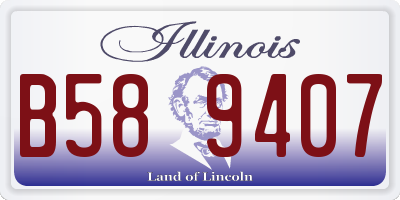 IL license plate B589407