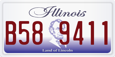 IL license plate B589411