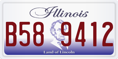 IL license plate B589412