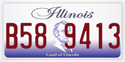 IL license plate B589413
