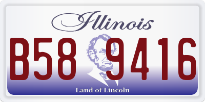 IL license plate B589416