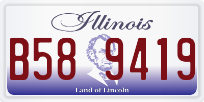 IL license plate B589419