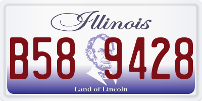 IL license plate B589428