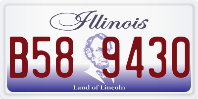 IL license plate B589430