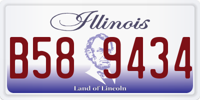 IL license plate B589434