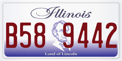 IL license plate B589442