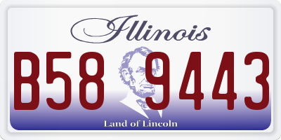 IL license plate B589443