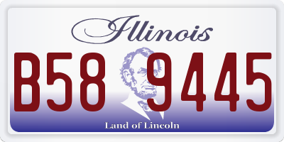 IL license plate B589445