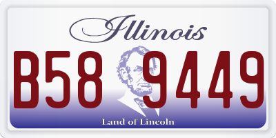 IL license plate B589449