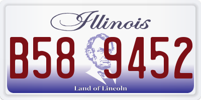 IL license plate B589452
