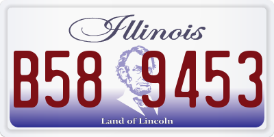 IL license plate B589453