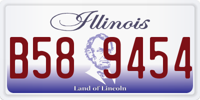 IL license plate B589454