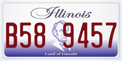 IL license plate B589457