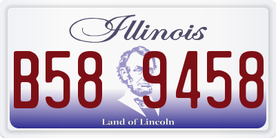 IL license plate B589458
