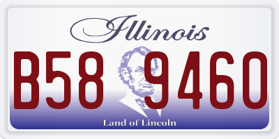 IL license plate B589460